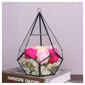 Hot Selling Diamond Shape Glass Plants Terrarium Geometric